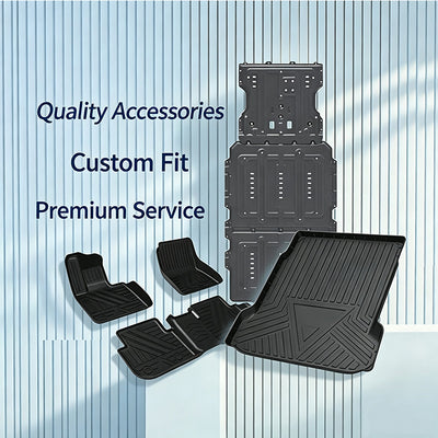New energy vehicle chassis protection plates, TPE car floor mats, and trunk mats. 1