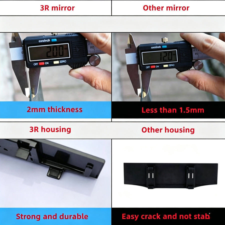 3R Deluxe Breathable Car Interior Rear View Mirror 1
