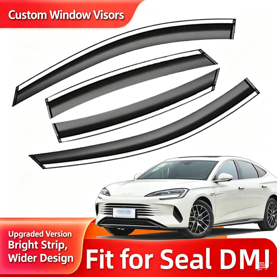 Hongfa Vehicle-Specific Stainless Steel Window Visors 1