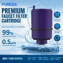 PUREZA Z047 Water Filter Replacement with PUR FM-3700 3700B 3400B 4100B 9000B 4000B 3800B 120 Gallons 6 Months Faucet Filter 1