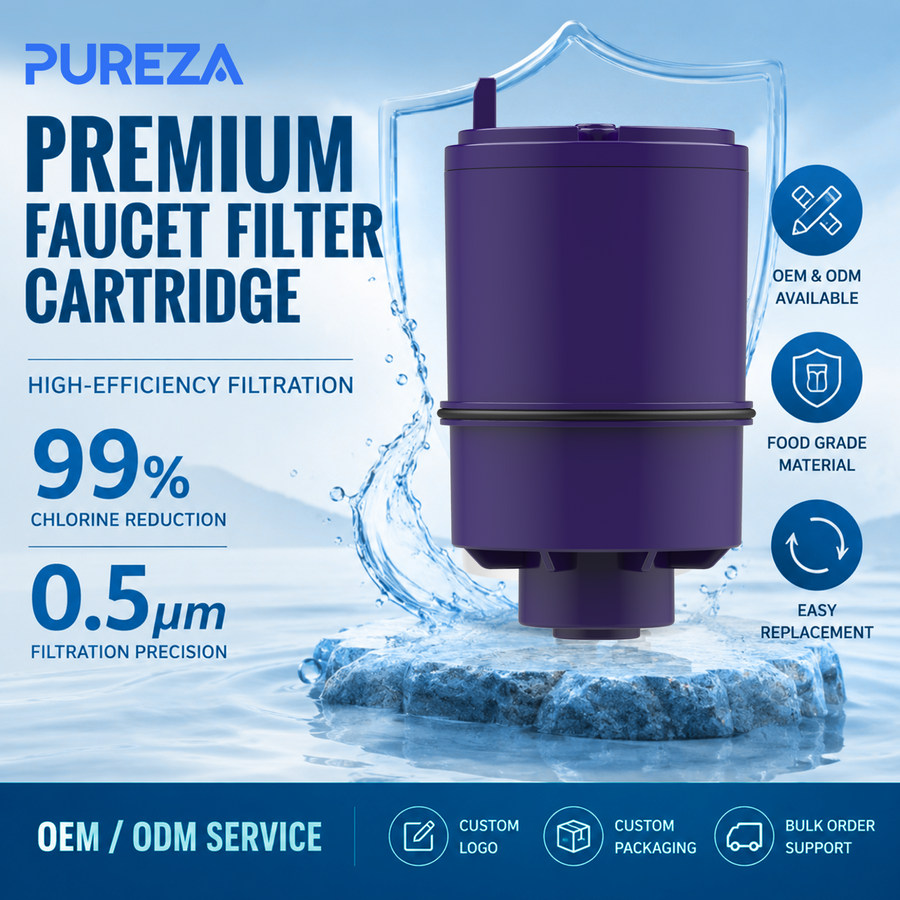 PUREZA Z047 Water Filter Replacement with PUR FM-3700 3700B 3400B 4100B 9000B 4000B 3800B 120 Gallons 6 Months Faucet Filter 1