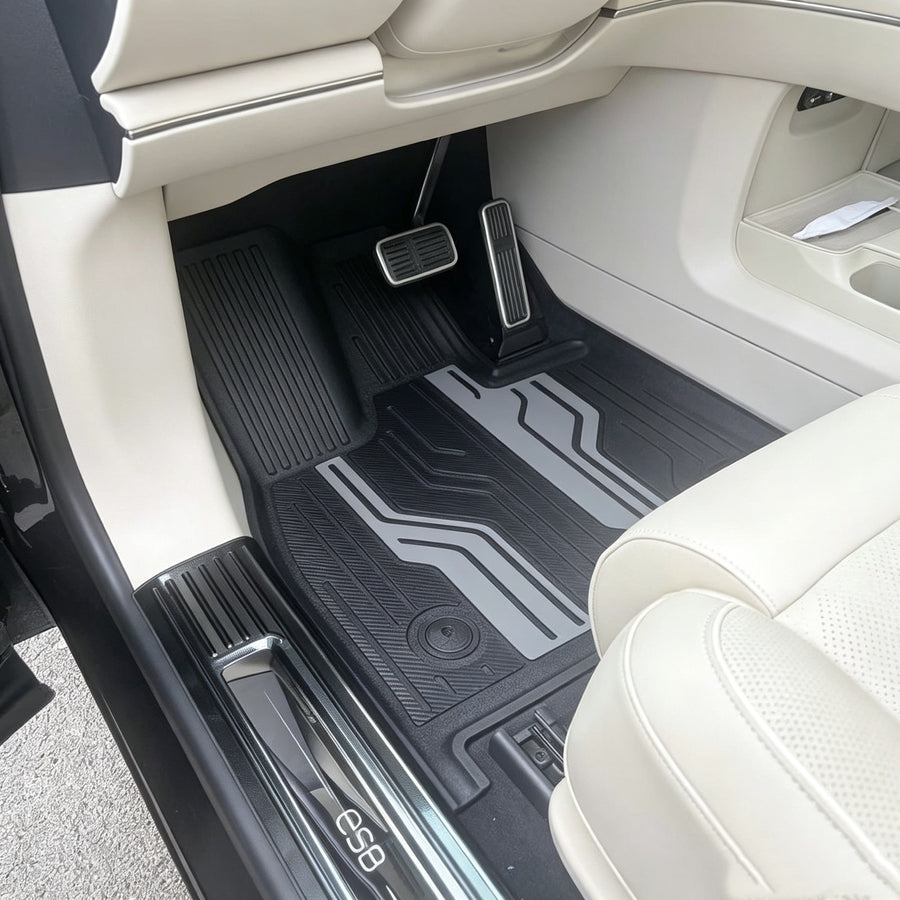 Aiweika Baby-Safe TPE Floor Mat, 3D scanned precise-fit liner 1