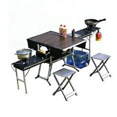 Outdoor Pro Portable Camping Kitchen Setup 1