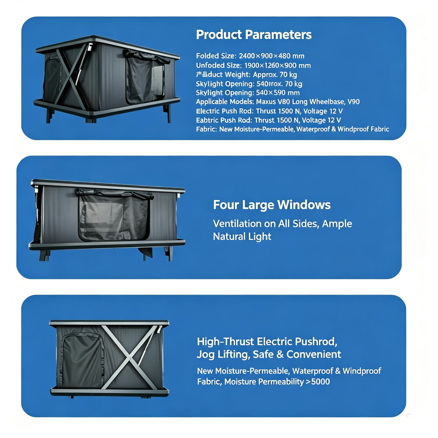 Fanhua Soft Pop-Top Rooftop Tent with Welded Aluminum Shell 1